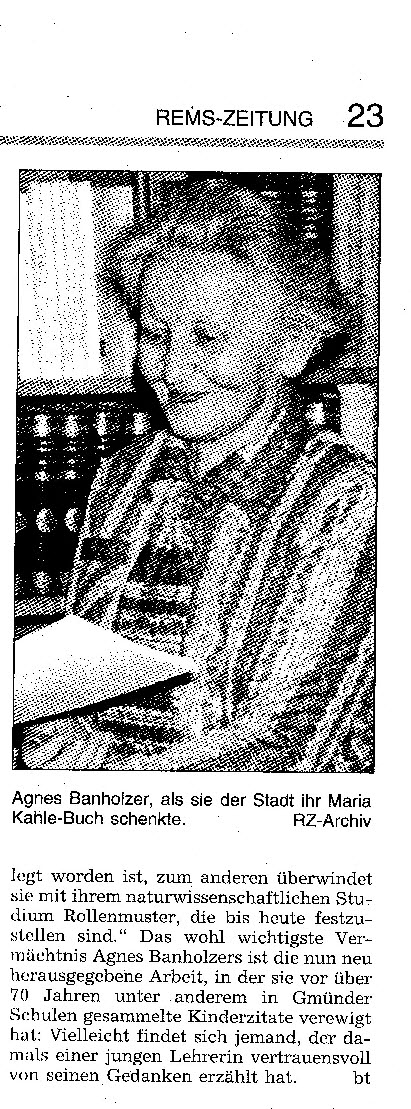 A. Banholzer in Gmünder Rems-Zeitung vom 10.05.08 (2/2)